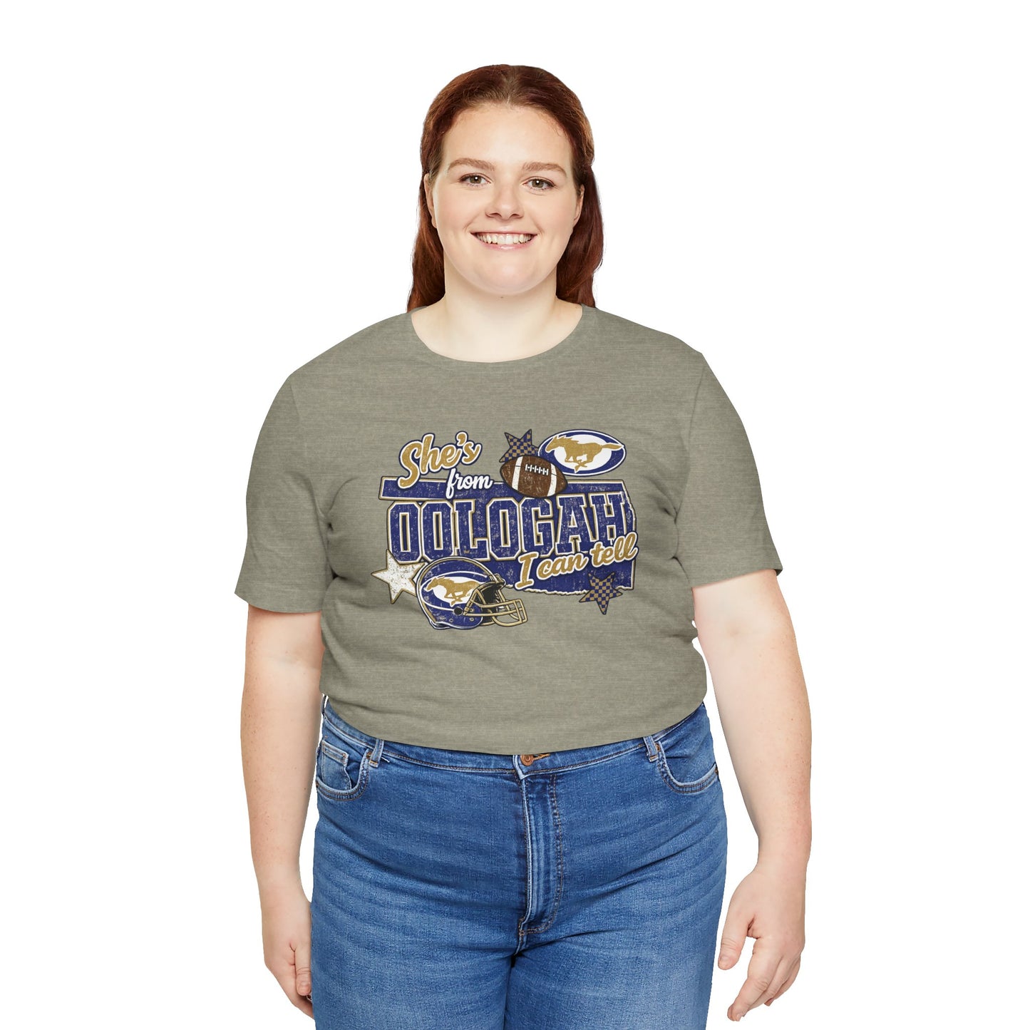 Oologah Team Tee — "Stay from Oologah Teamster" Vintage Football Graphic T-Shirt