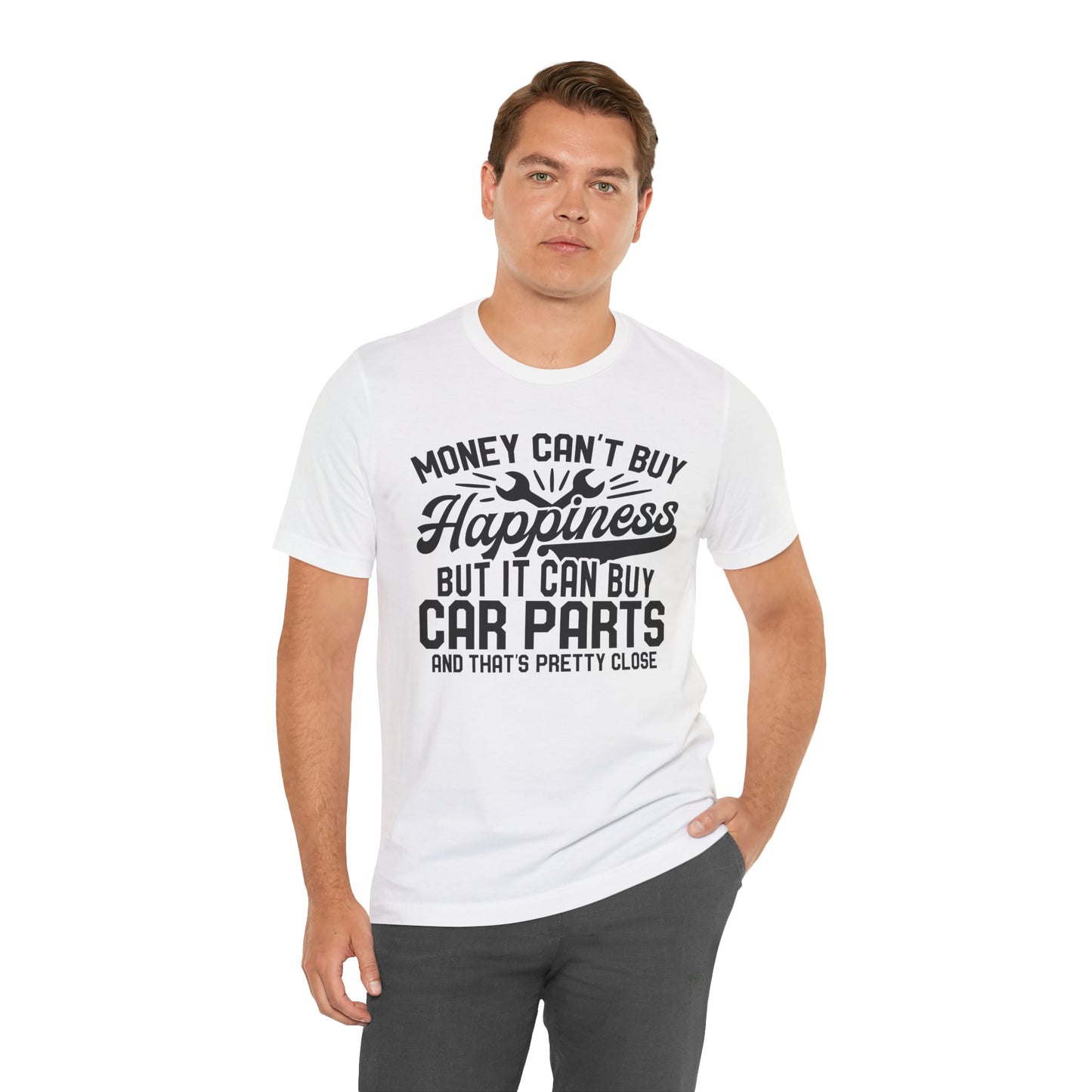 Car Parts Funny Tee — "Money Can't Buy Happiness But It Can Buy Car Parts" T-Shirt
