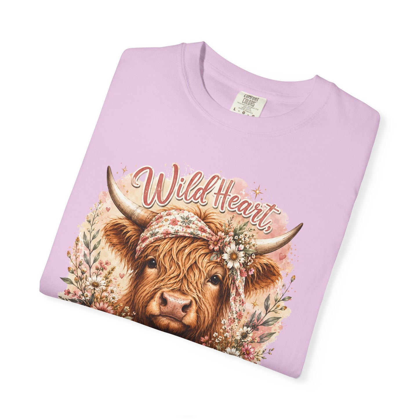 T-Shirt — “Wild Heart, Soft Soul” Highland Cow Graphic Tee