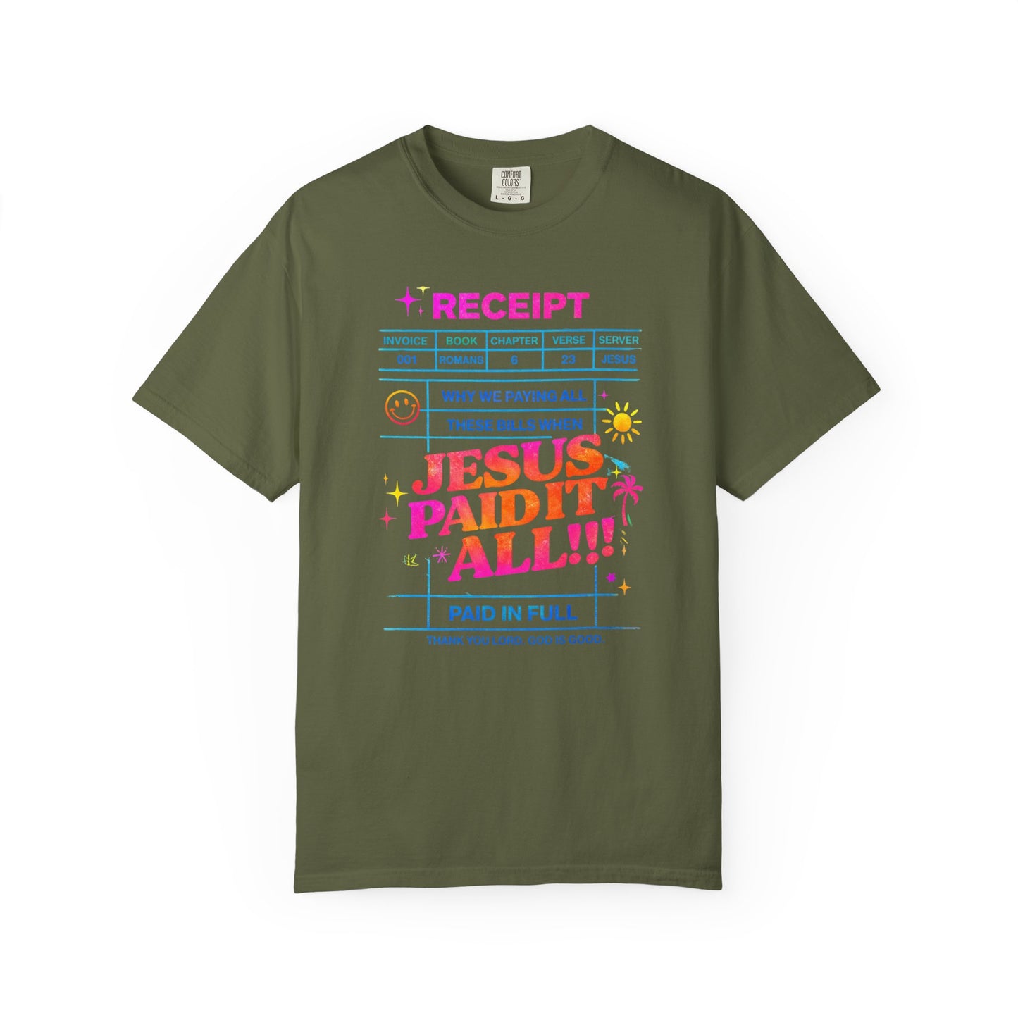 Jesus Paid It All Receipt T-Shirt