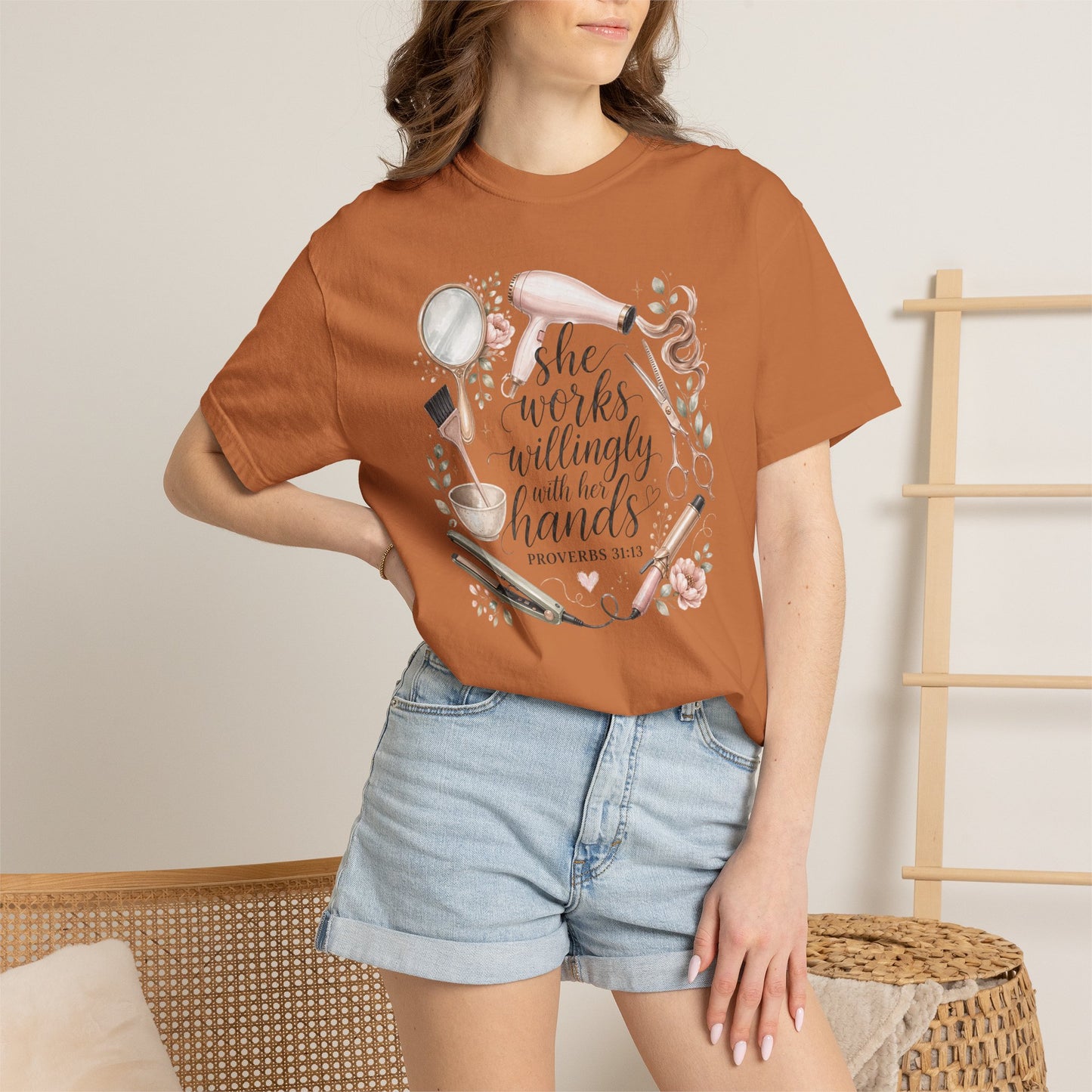 She Works Willingly with Her Hands – Women’s Baking T-Shirt