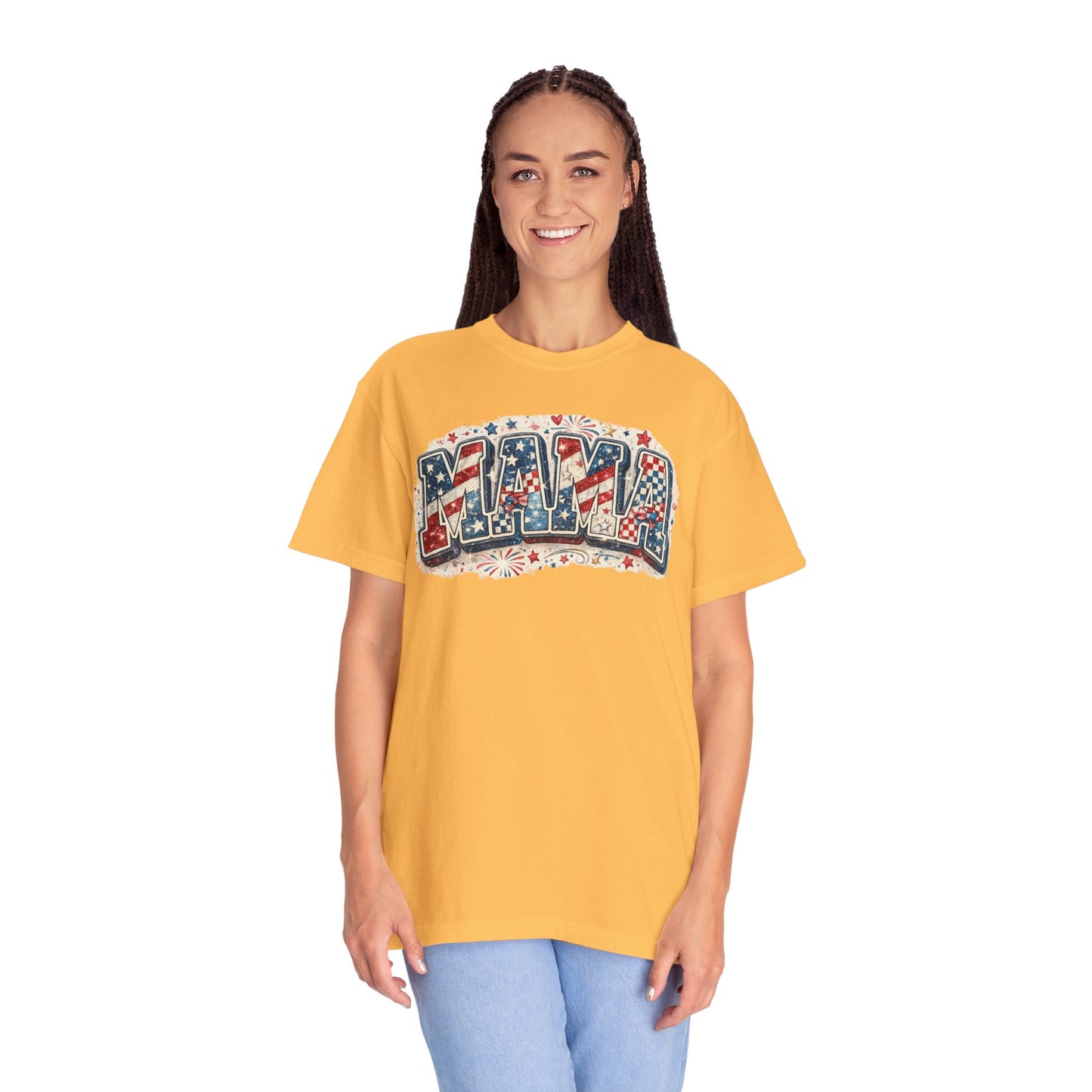 Mama Patriotic T-Shirt — Red White Blue Americana Graphic Tee