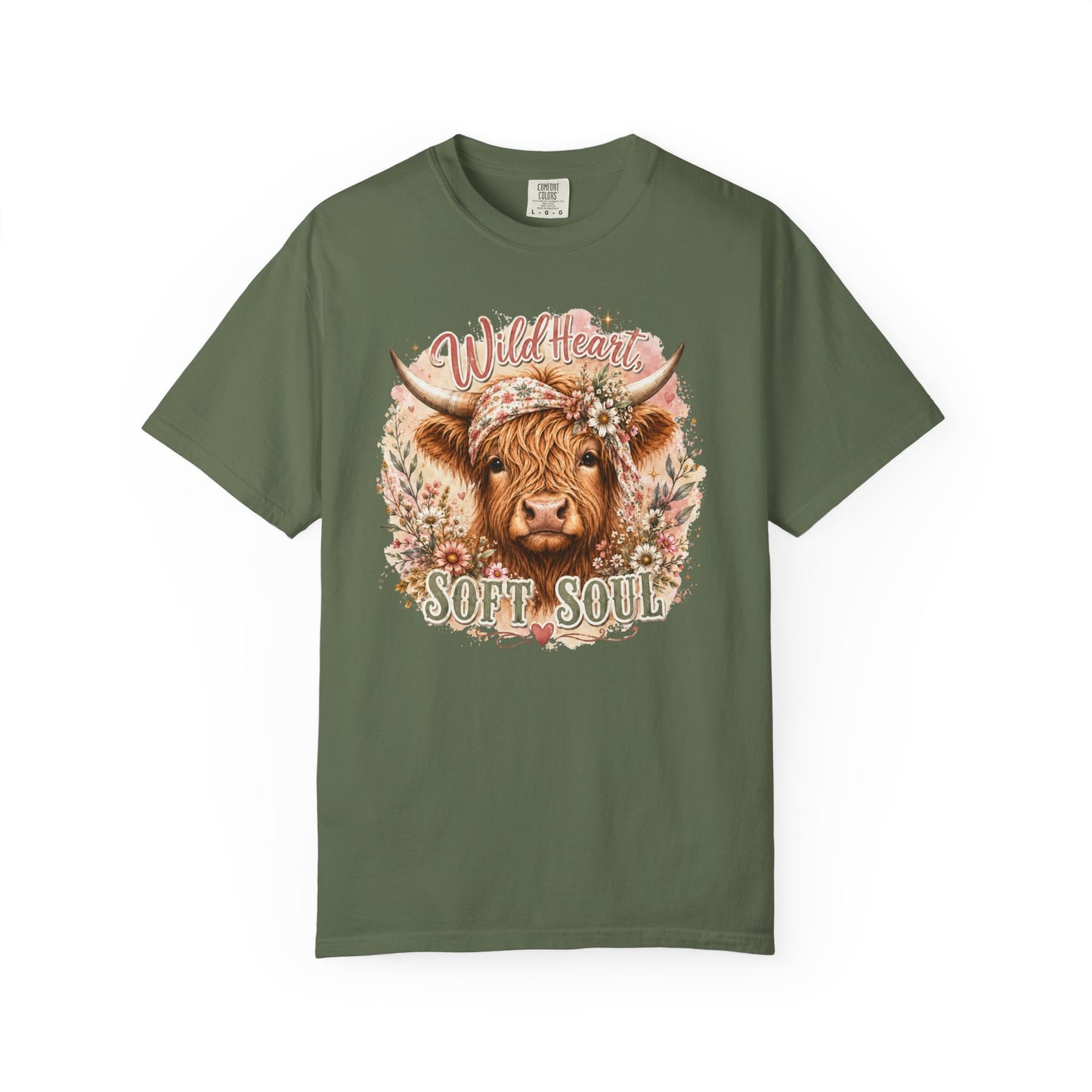 T-Shirt — “Wild Heart, Soft Soul” Highland Cow Graphic Tee