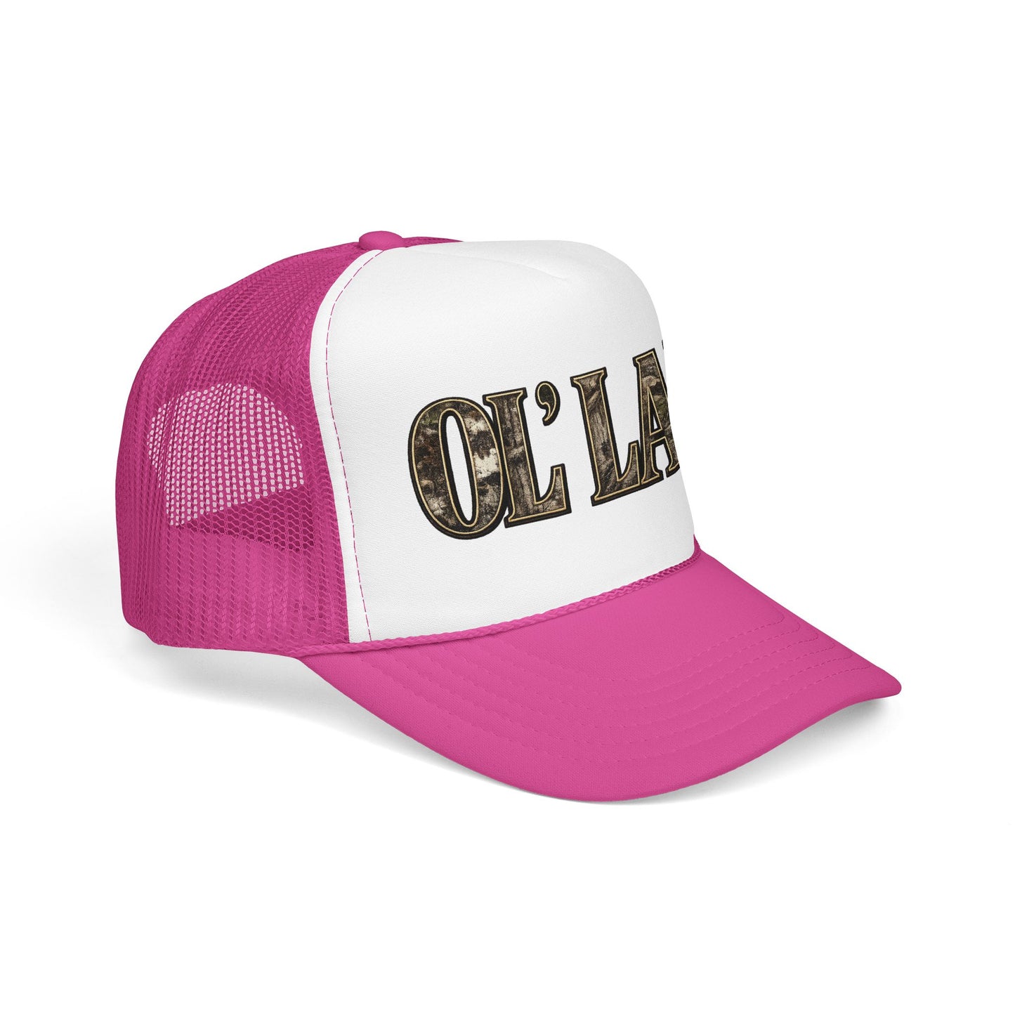 Ol' Lady Trucker Hat — Vintage Rustic Foam Cap for Country Style