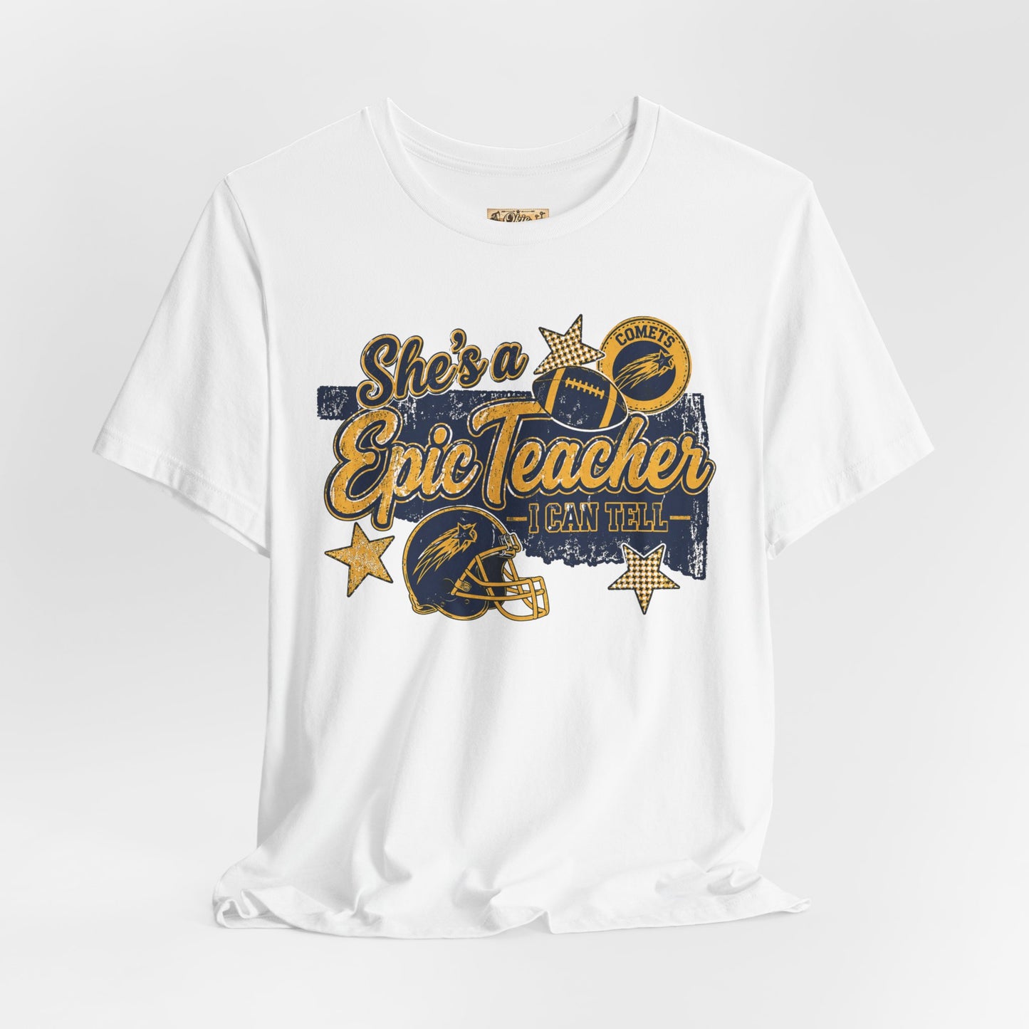 Epic Teacher Football T-Shirt — "She's a Epic Teacher" Coach & School Spirit Tee