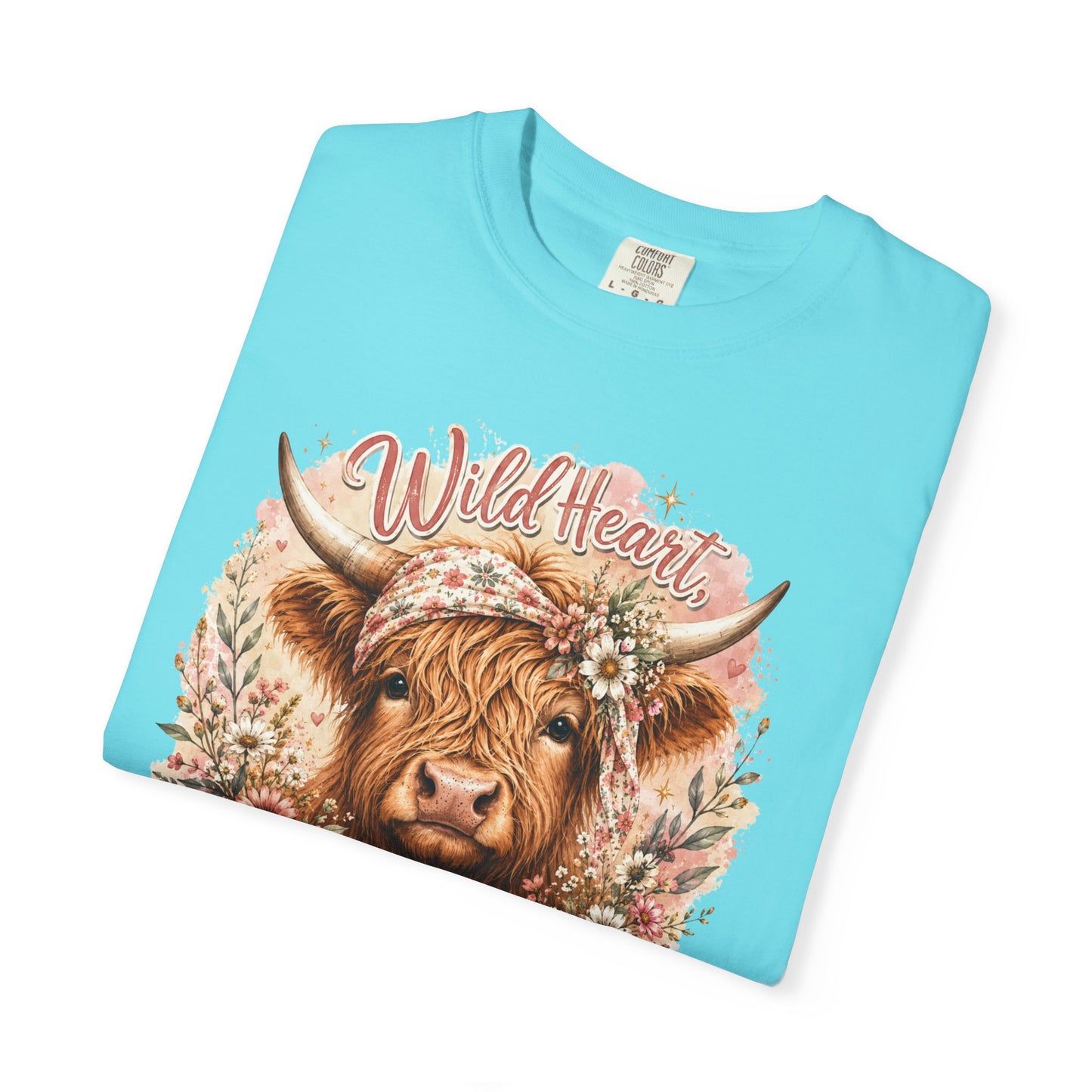 T-Shirt — “Wild Heart, Soft Soul” Highland Cow Graphic Tee
