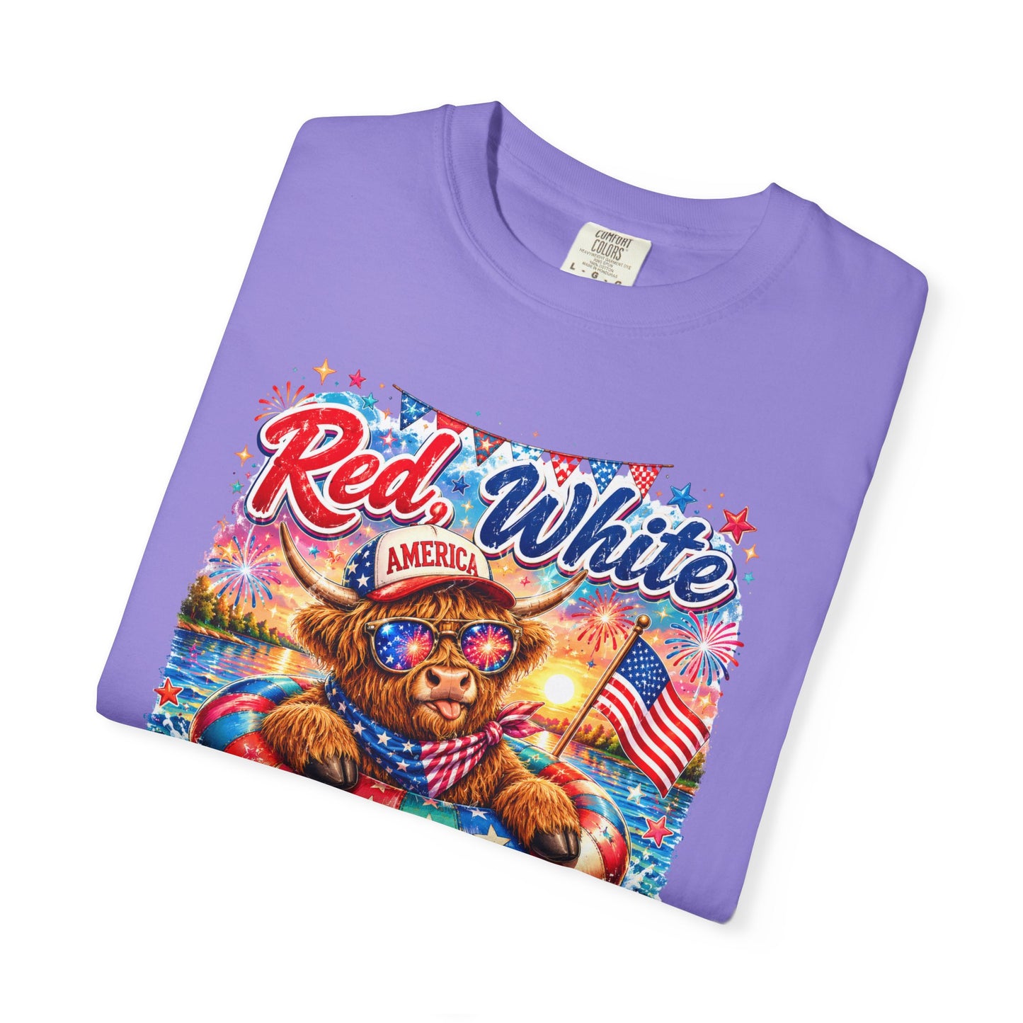Red, White & Summer Nights T-Shirt — Patriotic Fourth of July Bear Graphic Tee