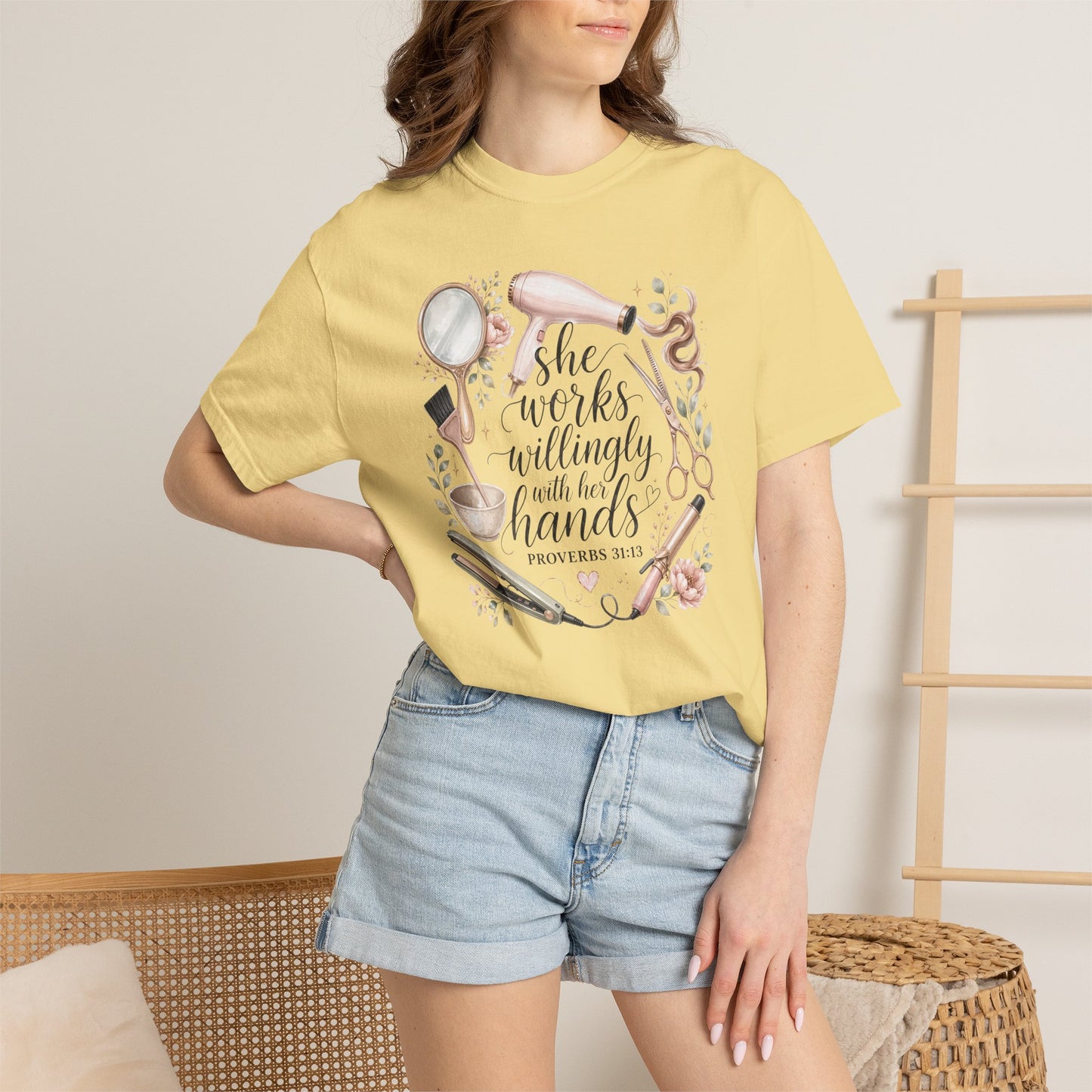 She Works Willingly with Her Hands – Women’s Baking T-Shirt