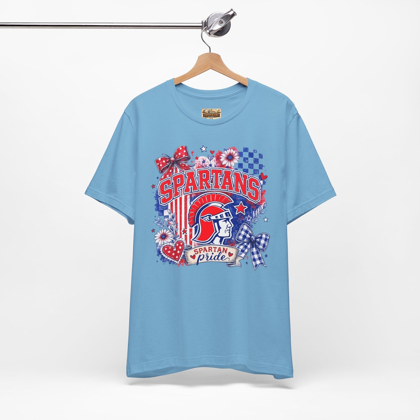 Spartans Pride Graphic Tee — Red, White & Blue School Spirit T-Shirt
