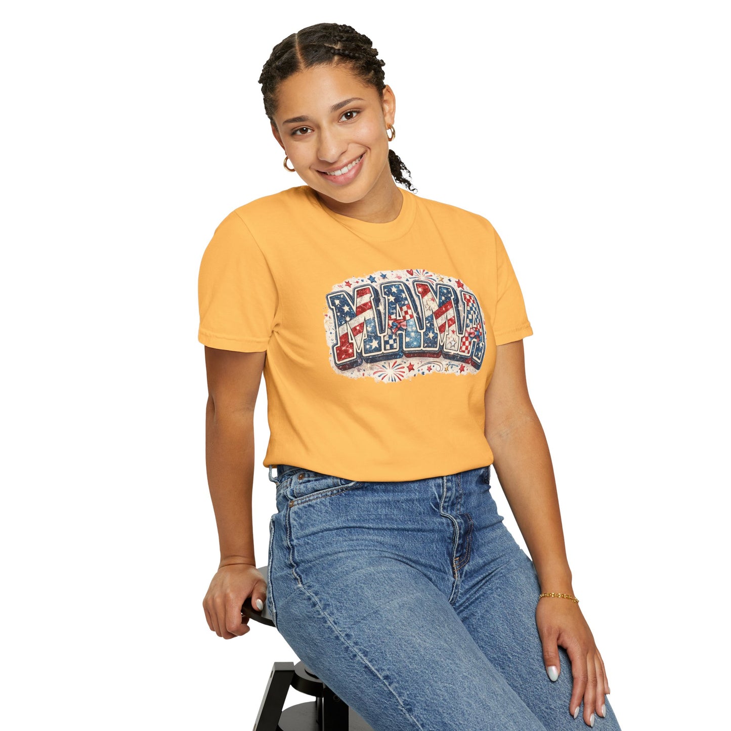 Mama Patriotic T-Shirt — Red White Blue Americana Graphic Tee