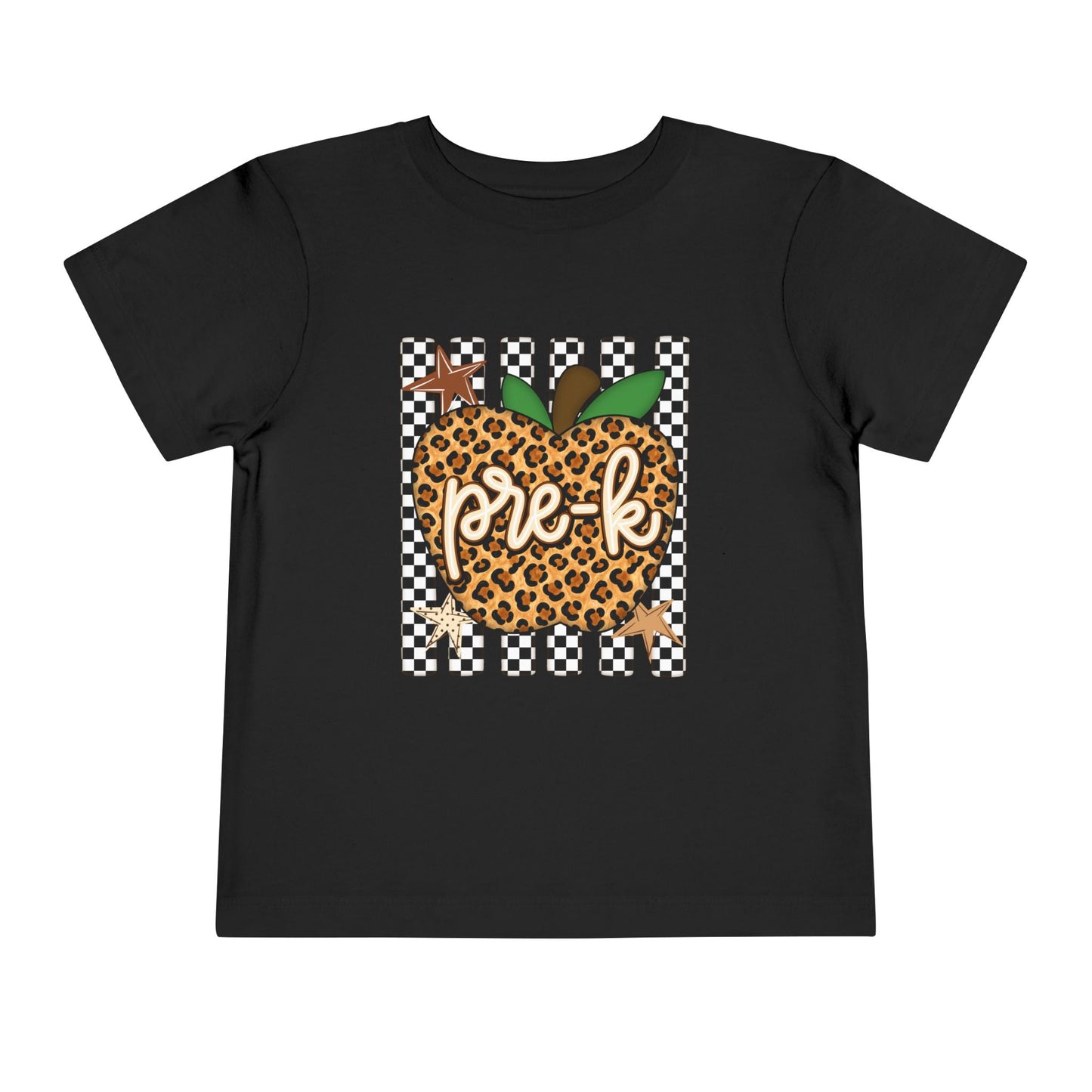 Pre-K Leopard Apple Toddler Tee