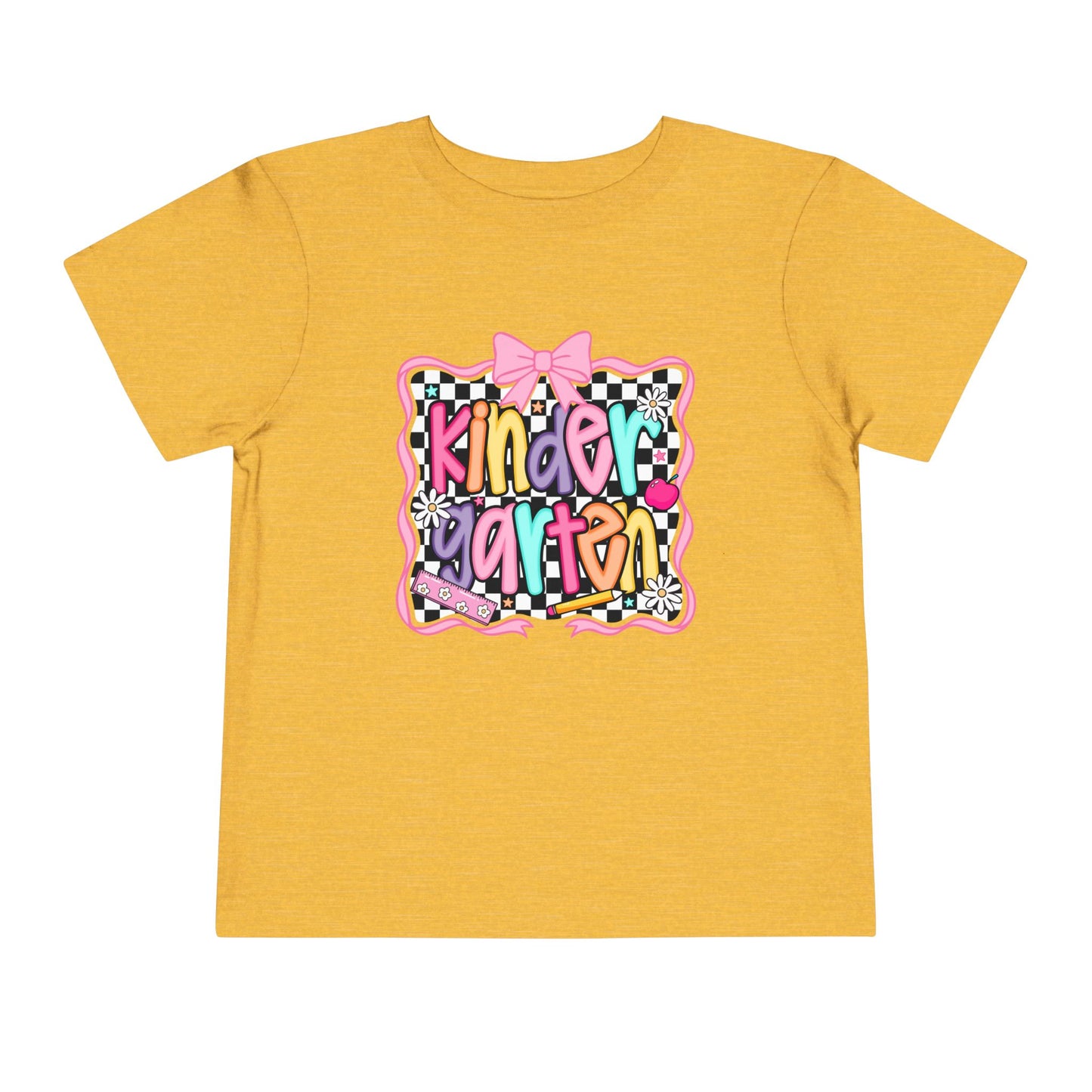 Kindergarten Toddler Tee — Colorful 'kinder' Back to School Shirt