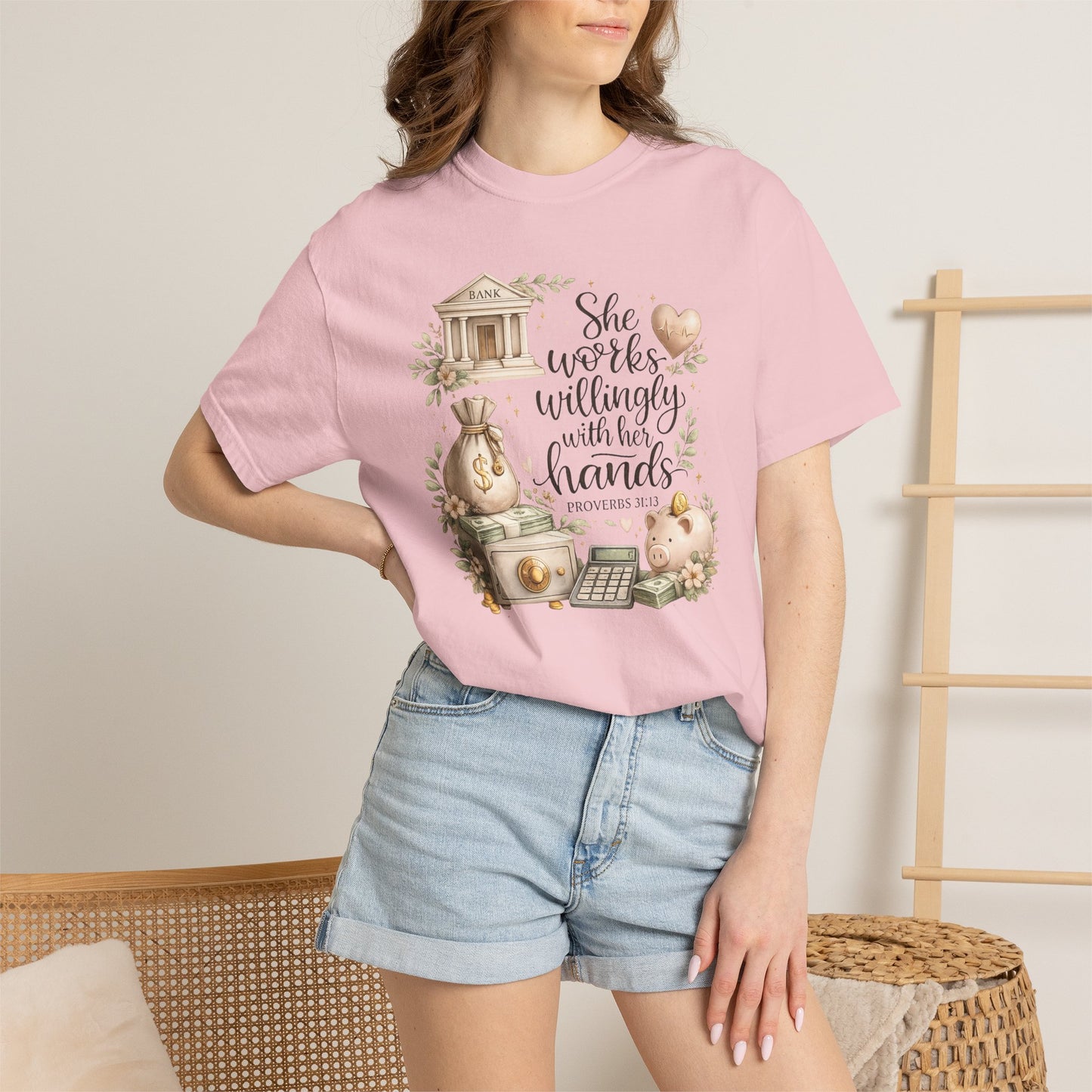 She Works Willingly With Her Hands T-Shirt — Banker