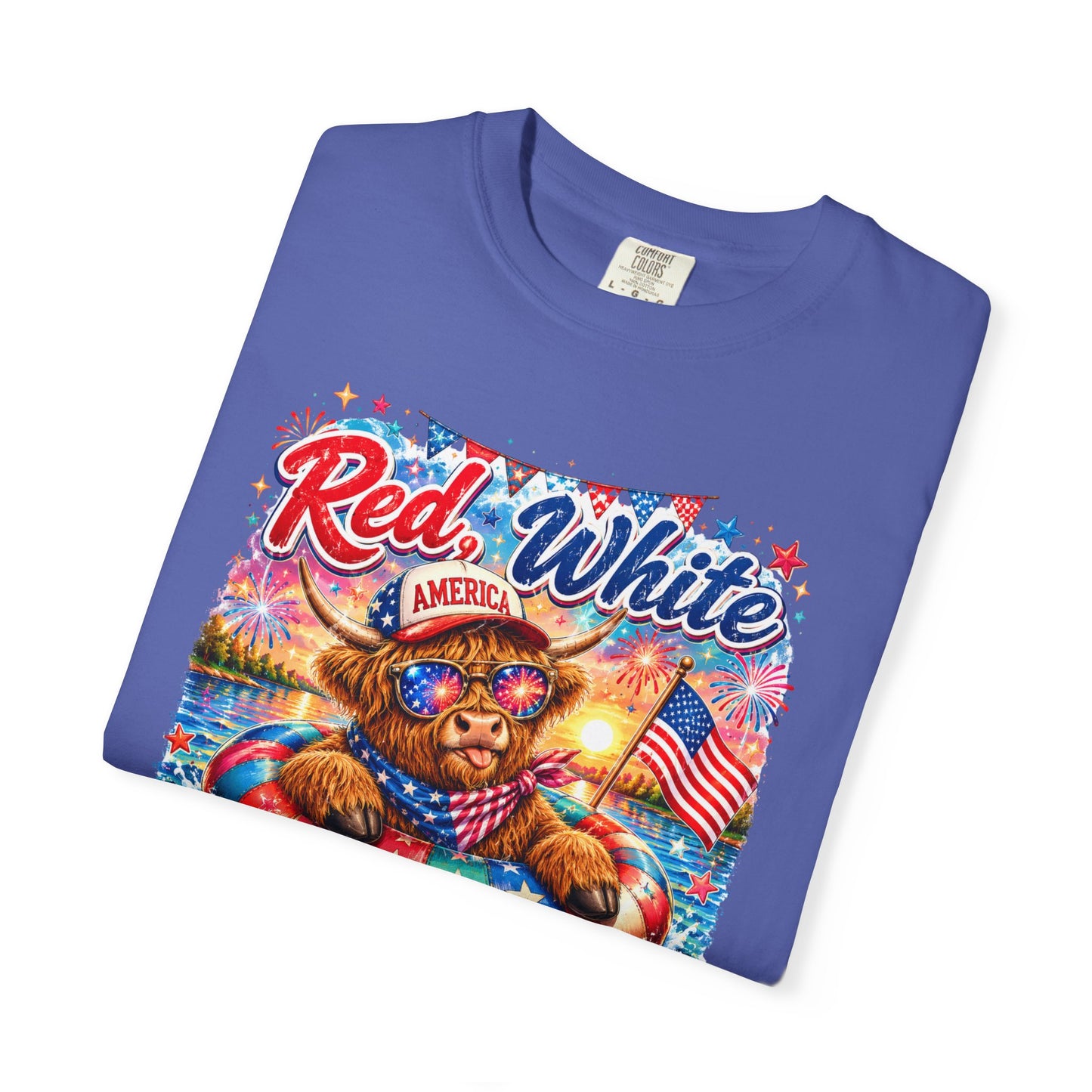 Red, White & Summer Nights T-Shirt — Patriotic Fourth of July Bear Graphic Tee