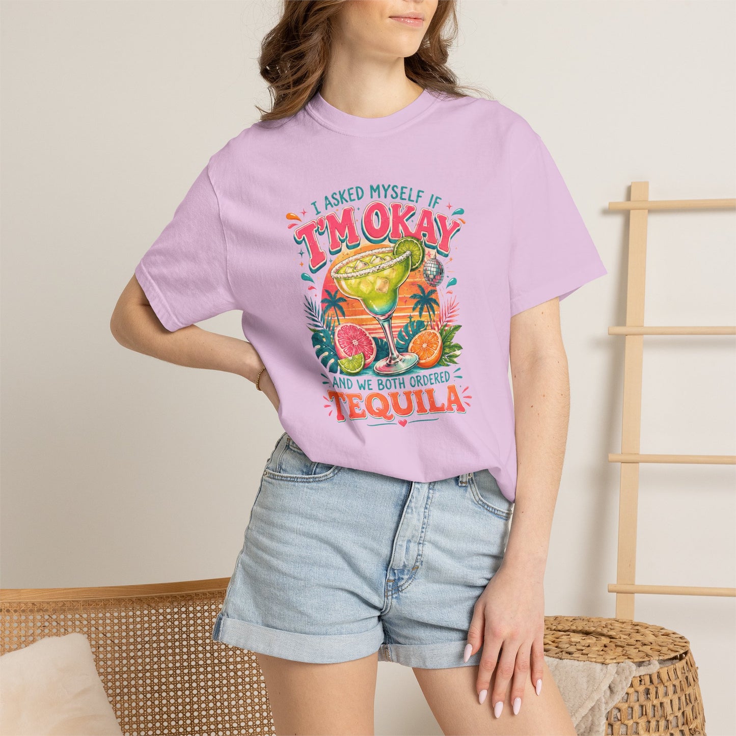 I'm Okay…We Both Ordered Tequila T-Shirt — Funny Margarita Graphic Tee for Party Lovers