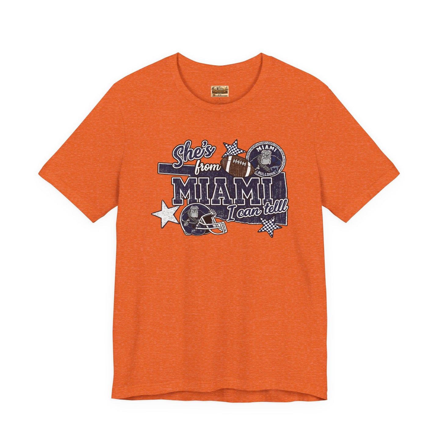 She's From Miami Graphic Tee — Retro Football Fan Shirt