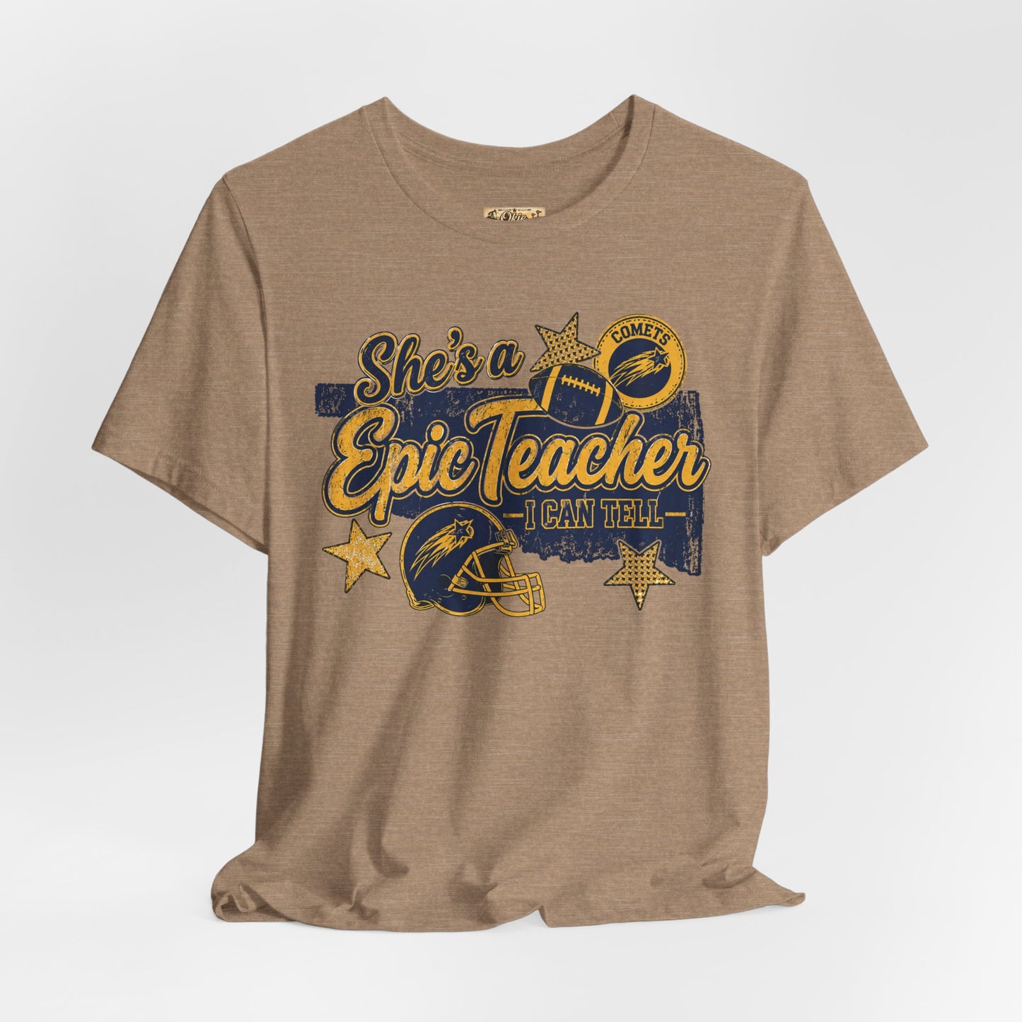 Epic Teacher Football T-Shirt — "She's a Epic Teacher" Coach & School Spirit Tee