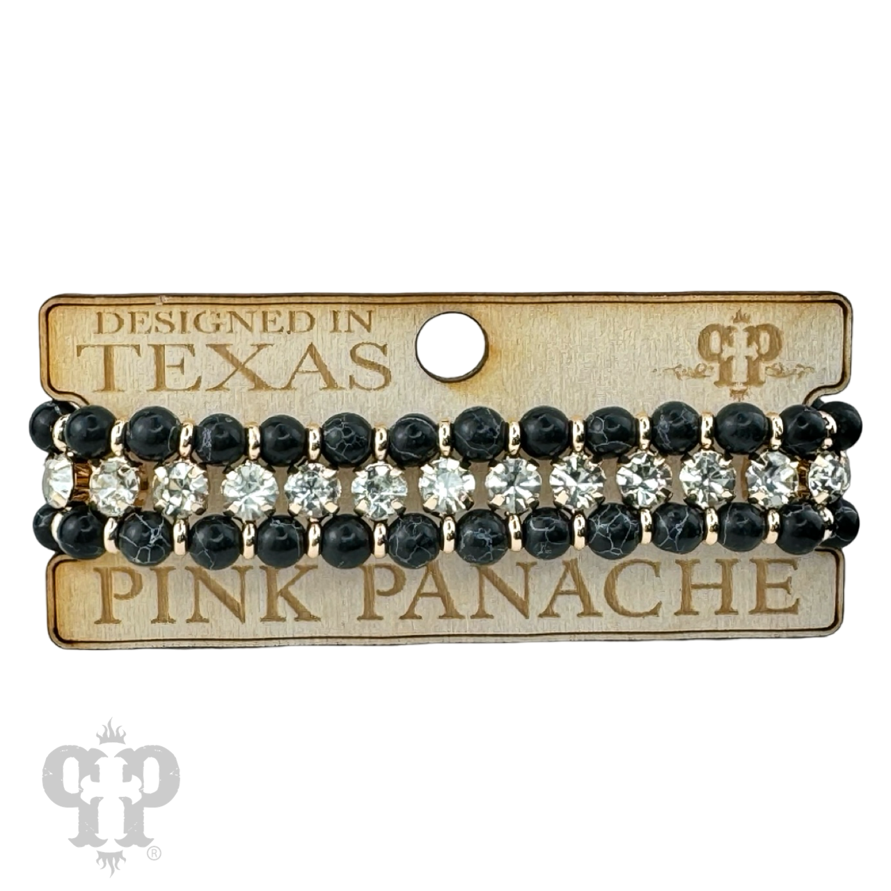 Bead and rhinestone adjustable bracelet - LC