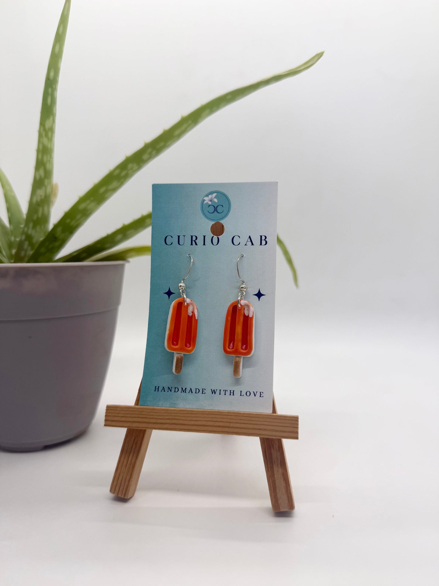 Orange Creamsicle Pops - Polymer Clay Earrings