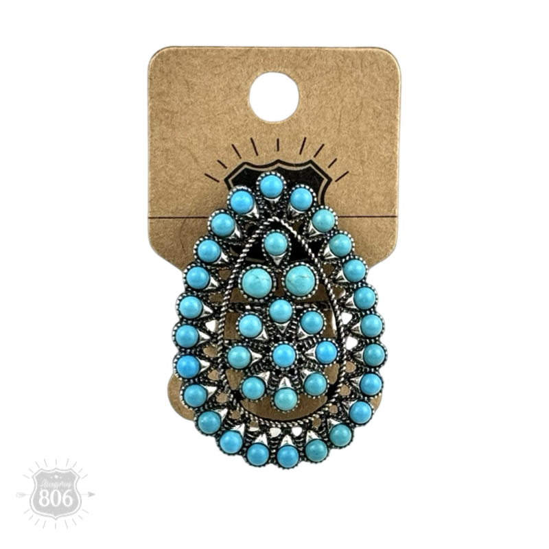 Statement teardrop adjustable ring