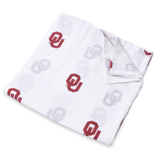 University of Oklahoma Muslin Swaddle Blanket - OU Sooners Baby Swaddle