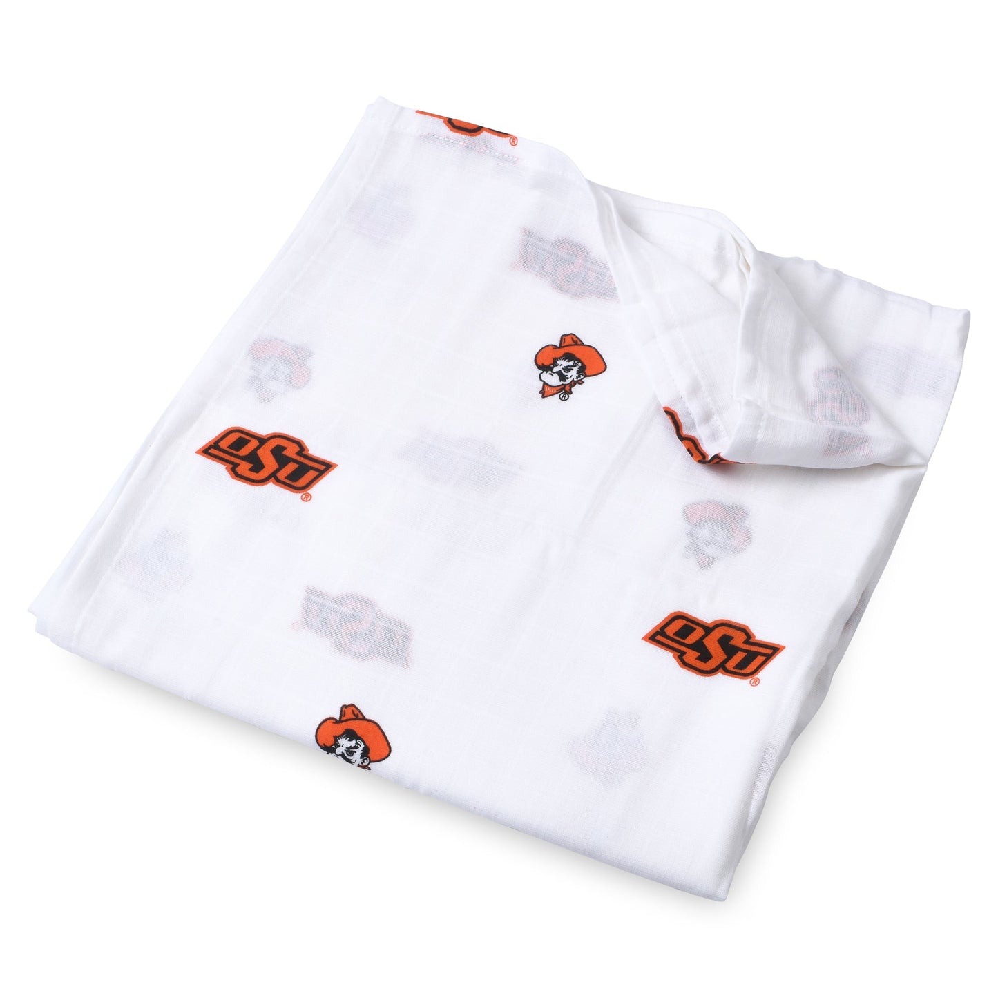 Oklahoma State University Cowboys Muslin Swaddle Blanket | Officially Licensed OSU Gift