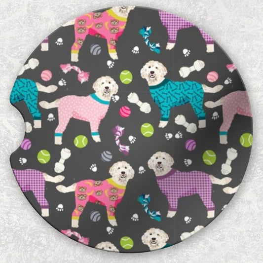 Car Coaster Set - Workout Dogs