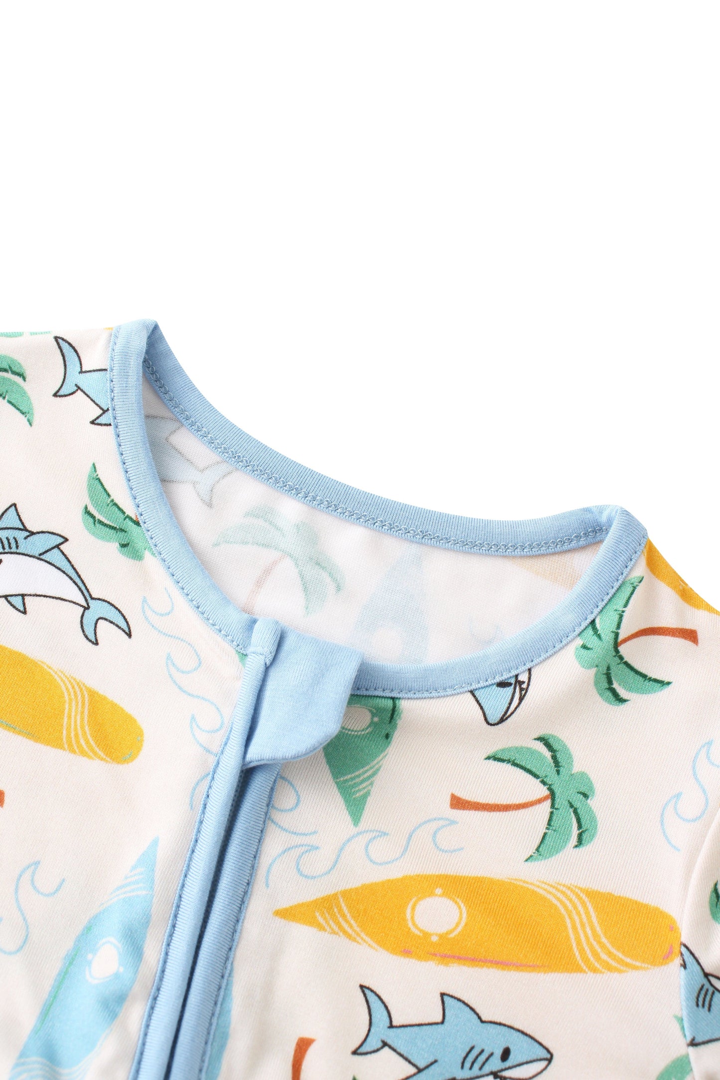 Surf's Up Bamboo Baby Convertible Zippy Romper