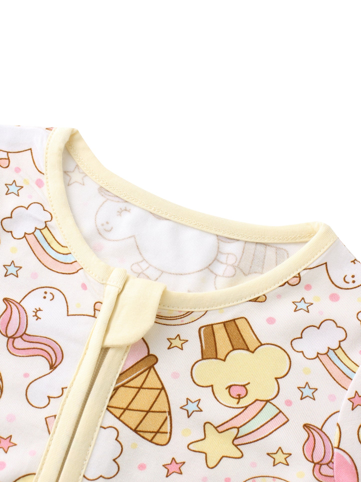Rainbow Snacks Bamboo Baby Convertible Zippy Romper