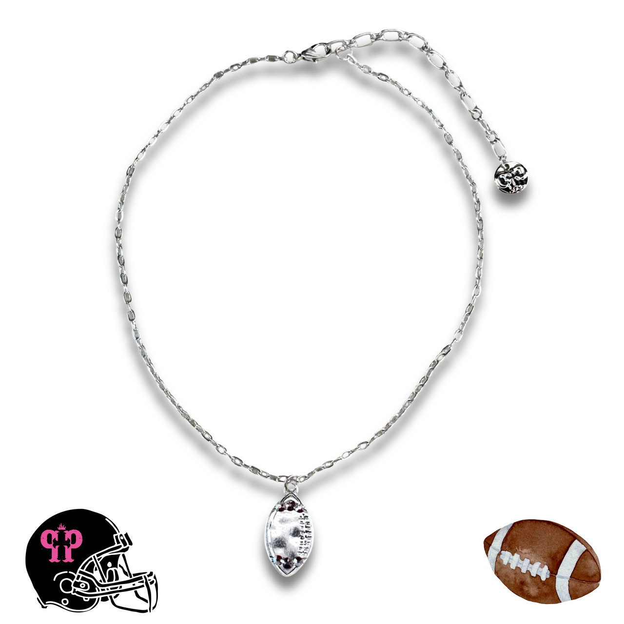 Football necklace with Austrian crystals - LC